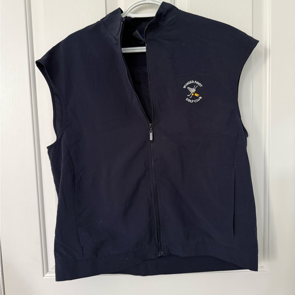 Sunderland of Scotland Navy Sleeveless Zip-Up Vest - Medium